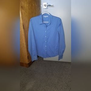 Calvin Klein button front long sleeve collared dress shirt size large